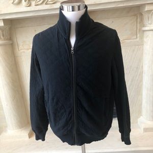 Lucky Brand Men’s black full zip vintage inspired quilted jacket.